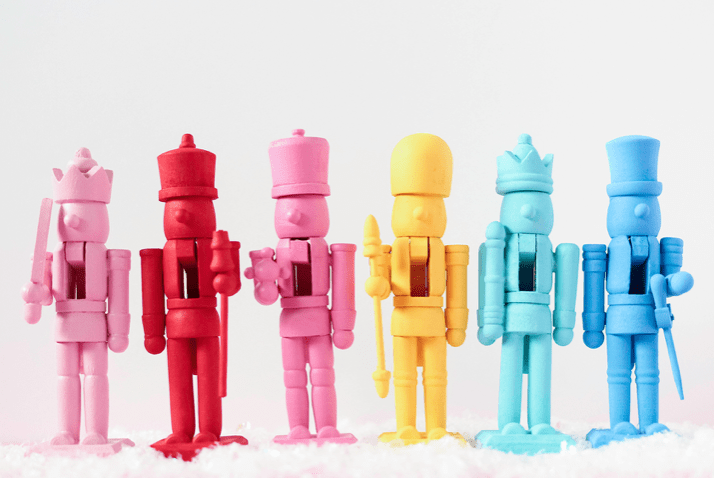 Colourful Painted Nutcrackers